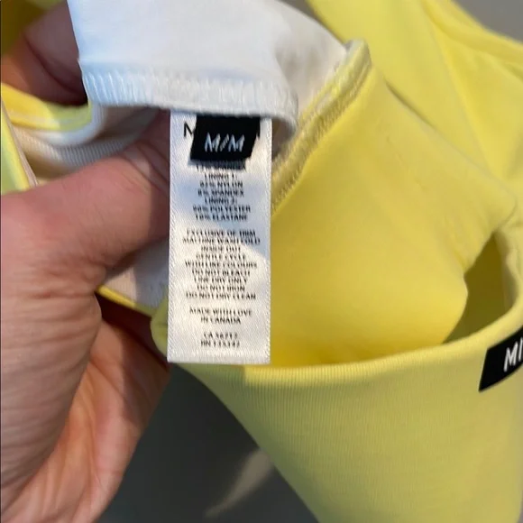 Michi Yellow Cutout Longline Sports Bra - EUC - Picture 3 of 4